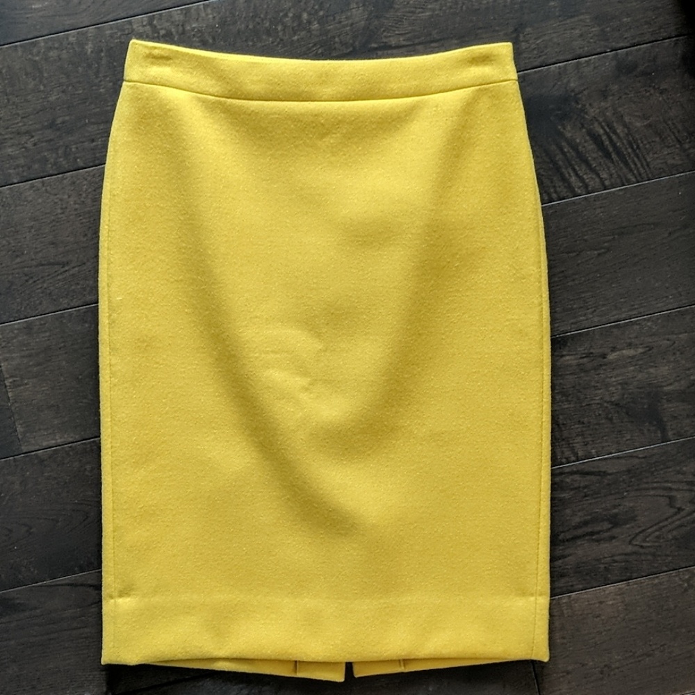 Yellow J.Crew No.2 pencil skirt